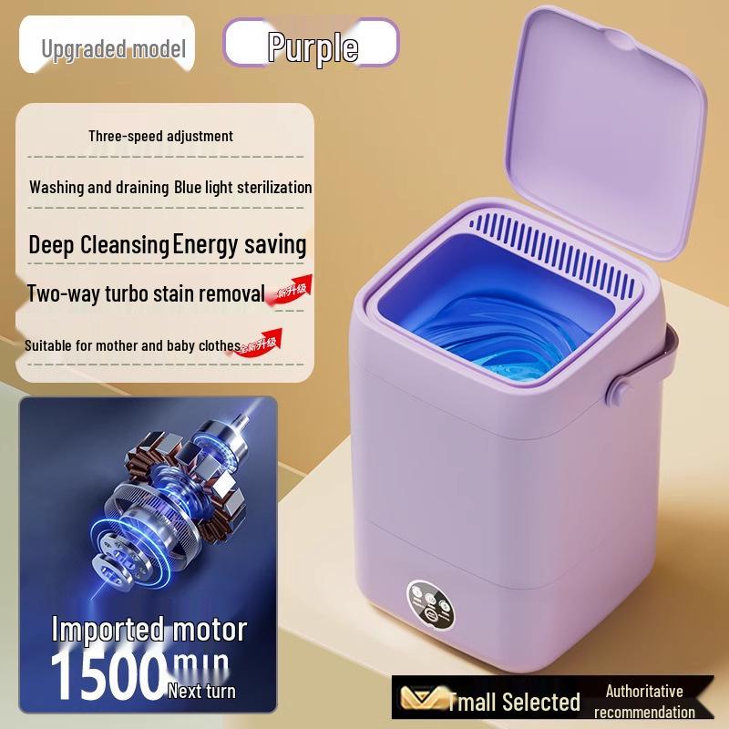 Kompakte vollautomatische Mini-Waschmaschine & Trockner für Unterwäsche und Intimwäsche - Hochtemperaturwäsche, perfekt für Socken