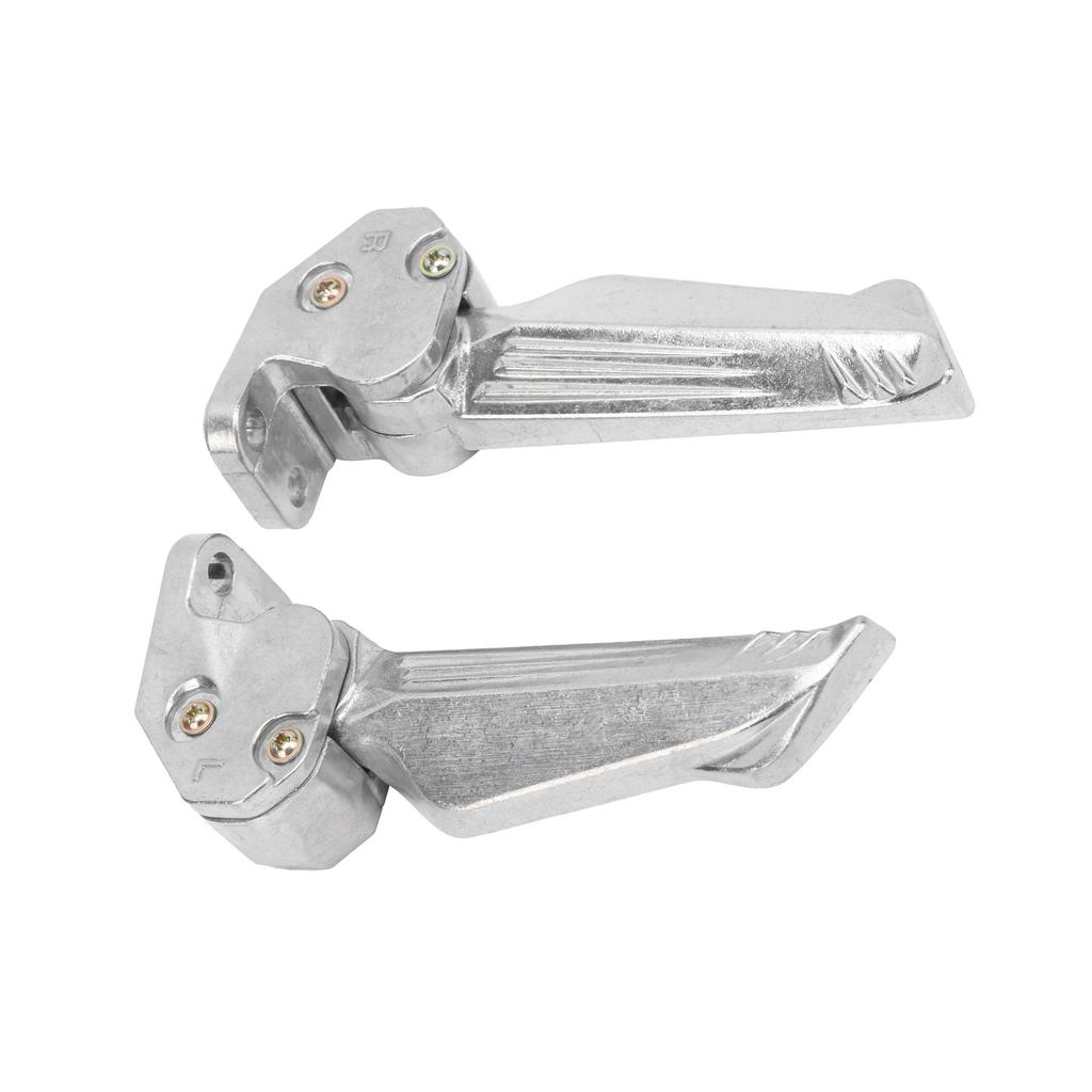 Pair of Motorcycle Foot Pegs Pedal Automatic Telescopic Aluminum Alloy Footrests Universal