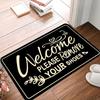 Black Carpet Stain-Resistant Doormat Fun Welcome Mat Outdoor Carpet Living Room Carpet Rug For Bedroom Home Decoration