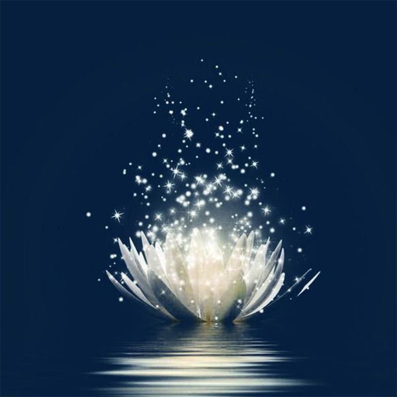 5D Diy Diamond Painting Full Flower Lotus Diamond Embroidery Decorative Paintings Cross Stitch Kits Needlework Needlework Art