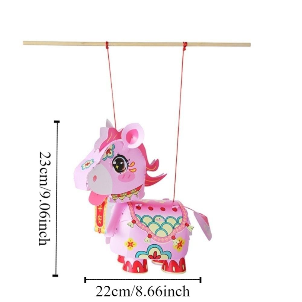 Chinese Style 2026 New Year Lantern Cartoon Pony Mid-Autumn Lantern Pub Home Party
