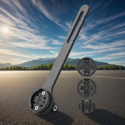 Soporte para Ordenador de Bicicleta de Fibra de Carbono Soporte Universal para Manillar de Bicicleta Soporte para Velocímetro de Ciclismo para Garmin