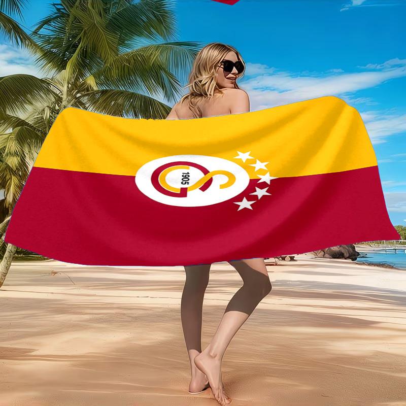 Galatasaray Football Club Crest Beach Towel, Quick-drying, Easy to Care for, Suitable for Both Fitness and Beach Vacations,Sports Essential