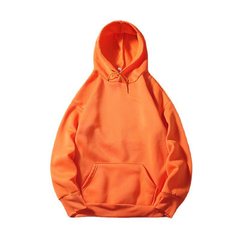 In Stock 2024 Women's Solid Color Loose Fit Hooded Sweatshirt with Plus Velvet for Autumn & Winter