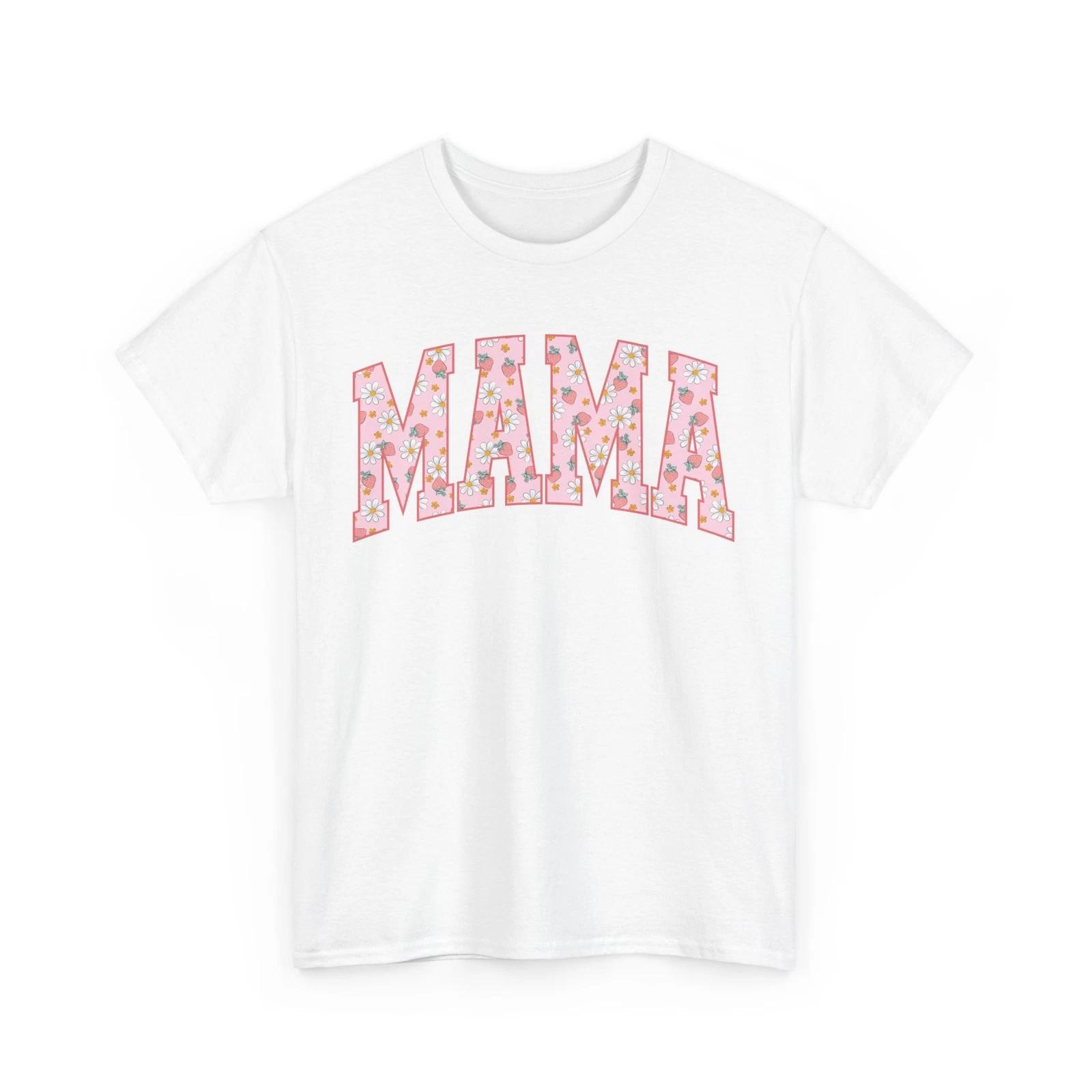Mama Strawberry Daisy T-Shirt | Beach & Outdoor Adventure Tee | Summer T-Shirt L