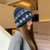 Women S Korean Style Warm Fashionable All Match Knit Beanie Hat