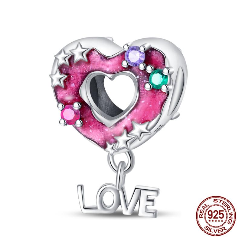 Fit Originalbracelet Cute Cake Beaded Afternoon Tea-Heart Shaped Donut Charms Diy Jewelry Making Women Giftcopper