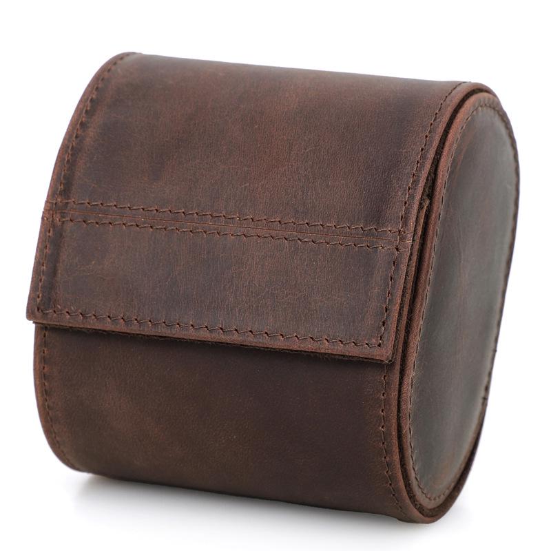 

CONTACTS FAMILY Одинарная коробка для часов - Кожа Crazy Horse, Съемная и Портативная кофейный