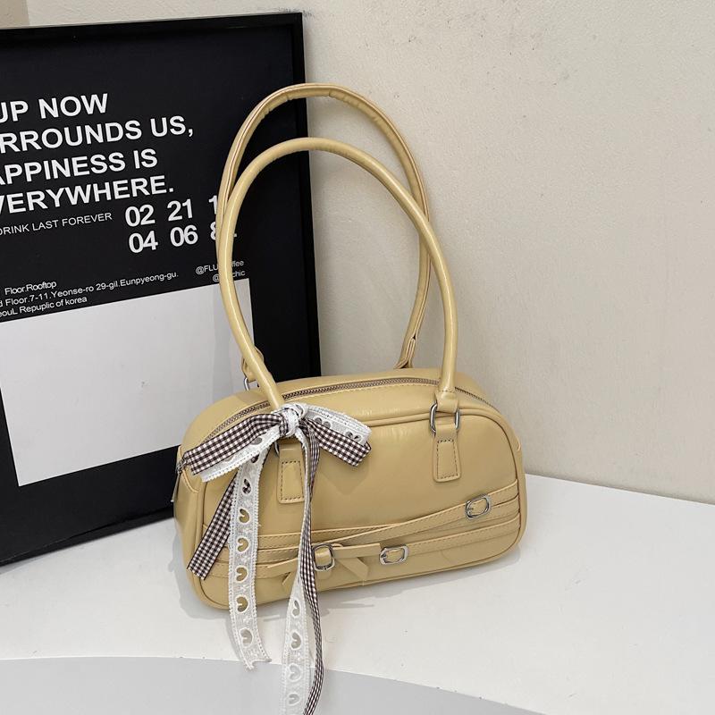 Bag Women's Foreign Style Boston Women's Bag 2025 Summer New Simple Women's Oblique Span Shoulder Bag Pillow Bag