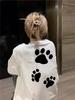 Women's 2025 Summer White Cotton Short-Sleeve T-Shirt with American Straight Shoulder Design