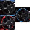 Universal Car Steering Wheel Cover Elastic No Inner Ring Carbon Fiber Leather