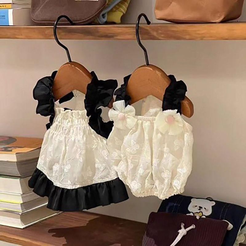 Casual Polyester Dog Sling Dress Breathable XS~XL Ins Pet Clothes Pet Costume Pet Floral Bubble Skirt Spring/Summer
