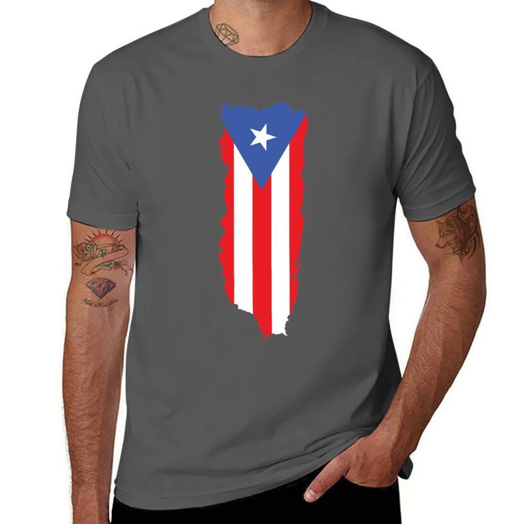 Puerto Rico Flag TShirt Light Athletic Short Sleeve Tee Shirt TShirt