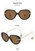 Women's Oversized Retro Sunglasses - UV Protection, Face Slimming, High-End Style