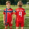 2026 Boys HAALAND No.9 Football Jersey Tee Shorts Set Women Men Norway Football Fans Shirt Shorts Set Kids Tracksuit