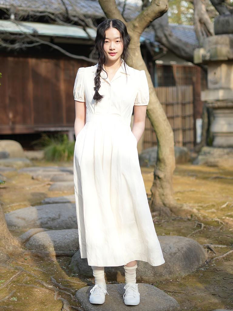 Laengaenlu Jade Shirt Dress(Jade)_Ivory
