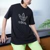 Adidas Originals Metallic Logo Print Sports Short Sleeve T-Shirt Men Tops Black GT4372
