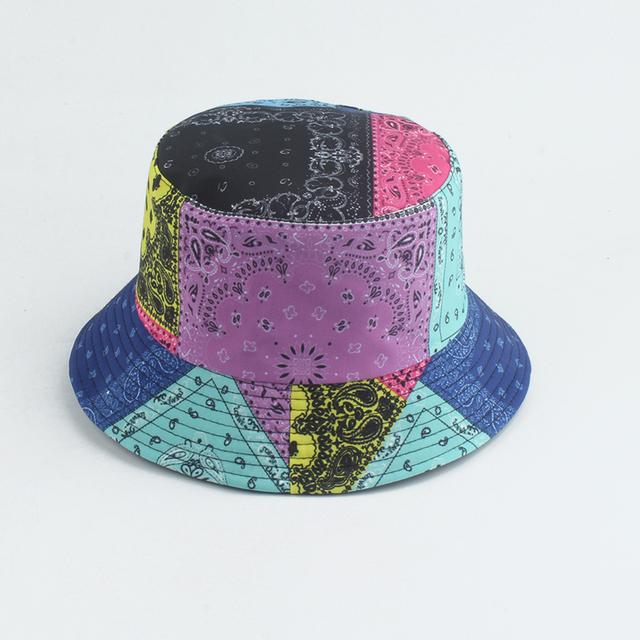 Herren Damen Fischerhut Vintage Print Eimerhut Wende Bob Hut Damen Retro Hip Hop Kappe Gorros