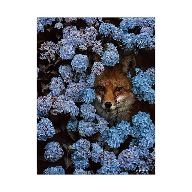 Flower with Animal Lion Tiger Deer Leopard Canvas Painting Wall Art Picture Nordic Print Poster for Living Room Home Decor No Frame