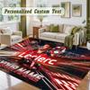 Crystal Velvet Square Rug Custom NameCharles Leclerc Pattern Non Slip Home Floor Decor Rug