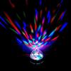 Disco Ball - RGB Disco Projector LED Bulb, Rotating Head, E27, 15 cm, Mains Powered.