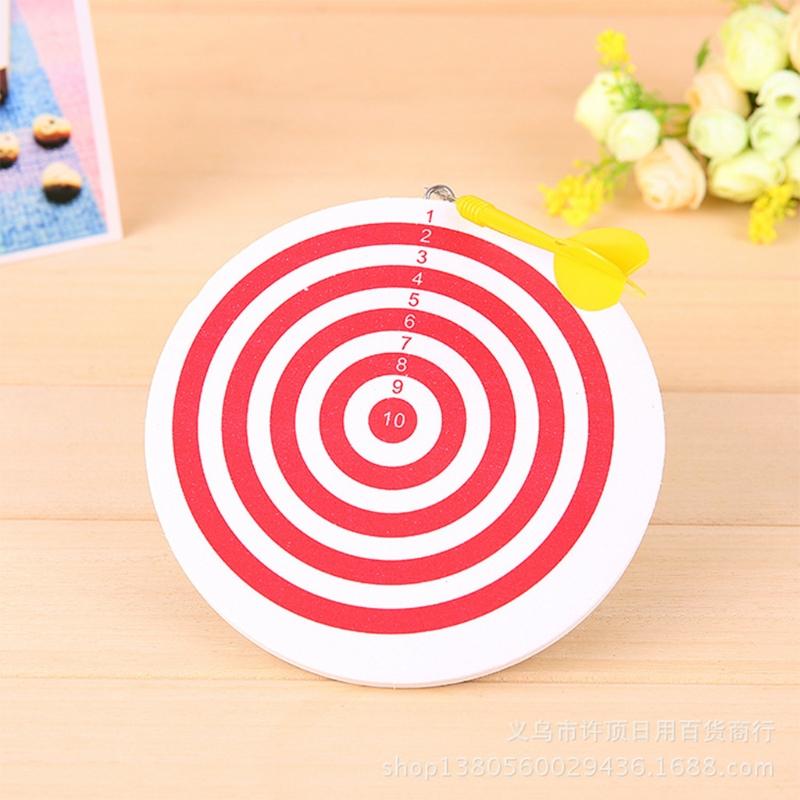 Dart Board Set with 2 Steel Tip Darts Double Side Staple-Free Dartboard Throwing Foam for Play Battle Game Party Supplie