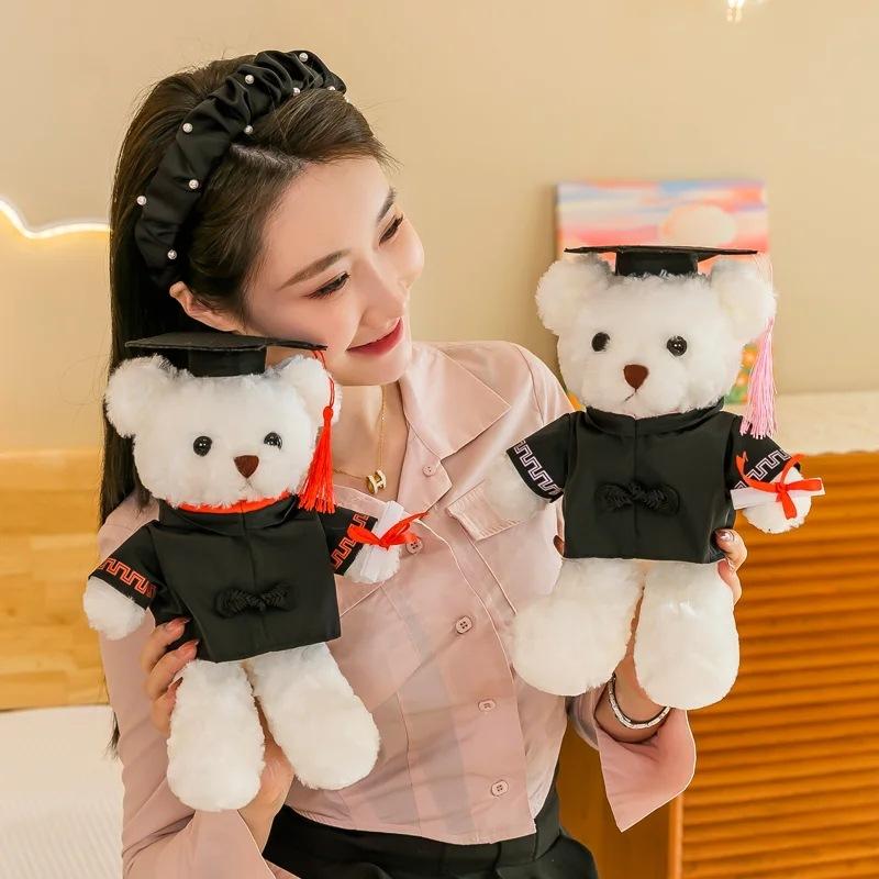 Bachelor's Suit Master's Doctoral Bear Plush Toy Graduation Bear Doll Printing Rag Doll Graduation Gift