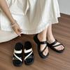 Muffin Thick-soled Slippers Women's 2025 New Summer Wear Fashionable and Versatile Height Increase Lightweight Soft Bottom Stepping On Shit Beach