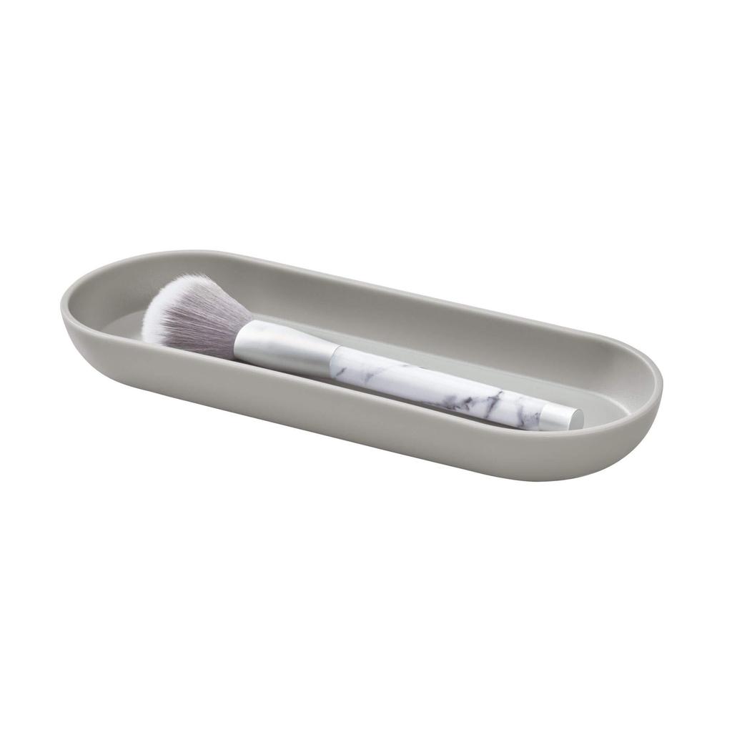 IDesign Make-up-Pinselhalter – 3-fach Becher Aus Kunststoff, Transparent, Für Pinsel & Stifte