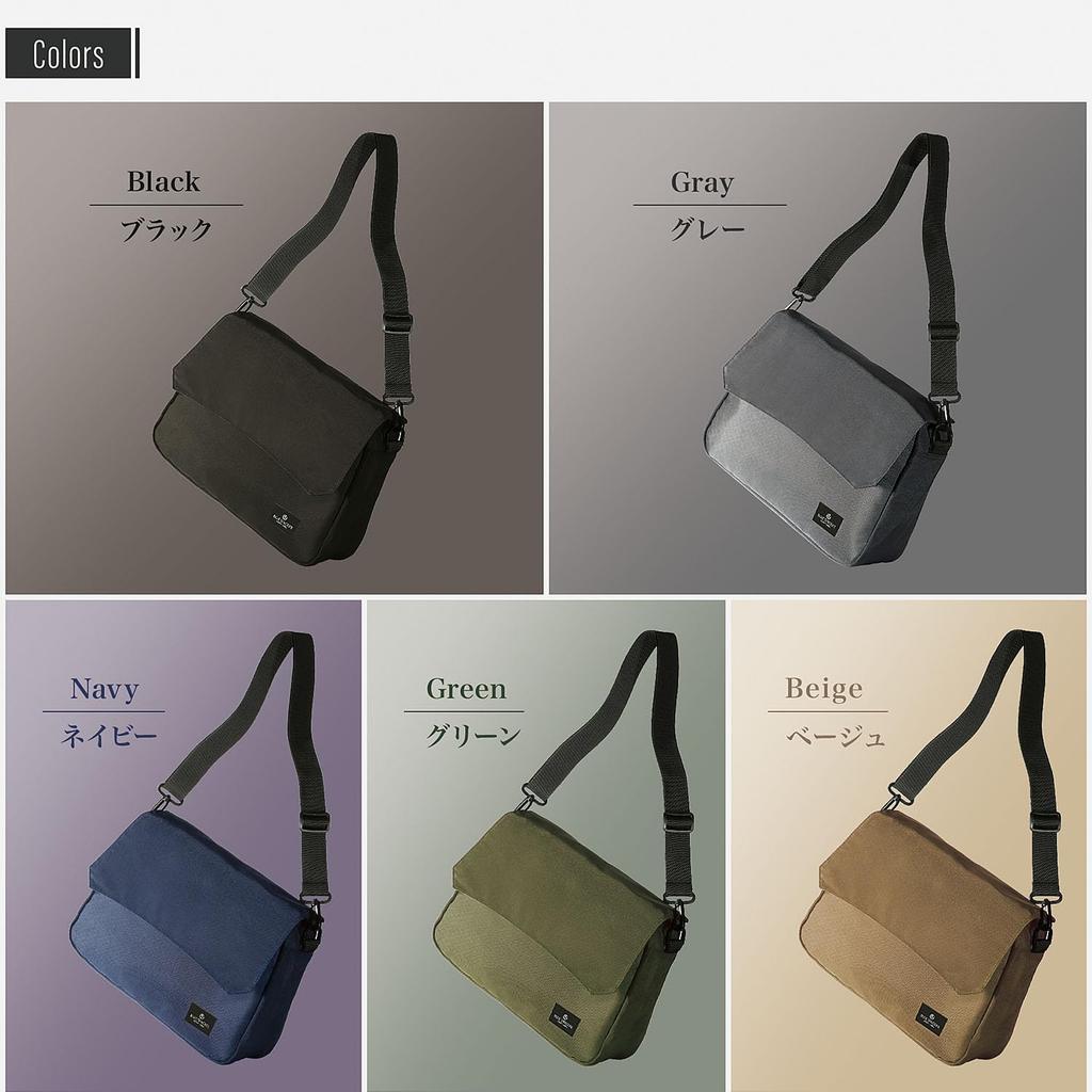 BLUE SINCERE Shoulder 7 Bag SHB1 Navy Men's Bag, Pockets, Anti-Magnetic, RFID, Lightweight, Anti-Skimming, Canvas, Crossbody/One-Shoulder / [A4 Size]