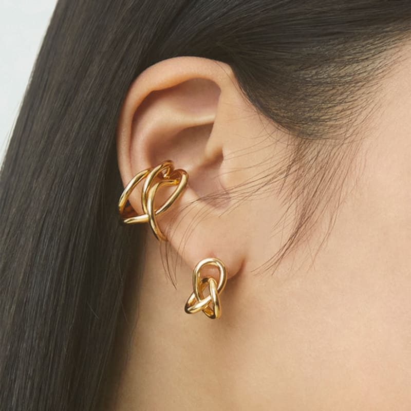 NEUF PIECE TWISTED HEART EARRINGS / SMALL