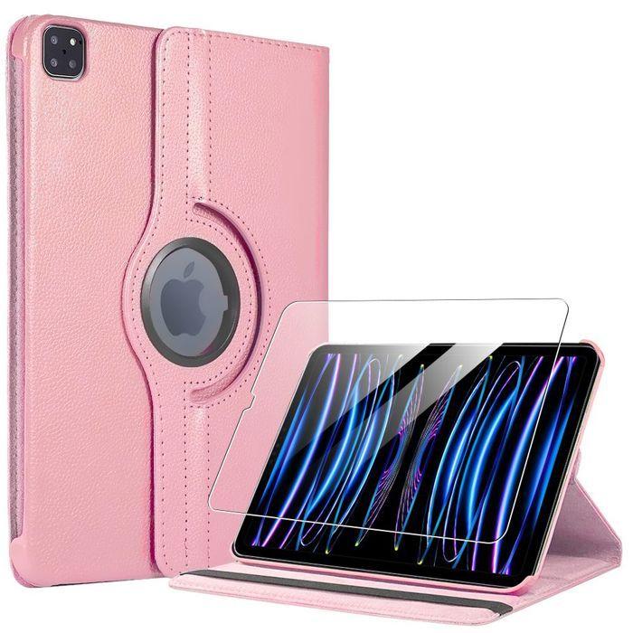 Case + Tempered Glass - BOOLING - for iPad Pro 11 Inch - 360° Rotation - Pink - Optimal Protection