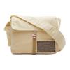 Letter Logo Metallic Effect Cotton Messenger Bag Women Bags Beige C10184-BUL