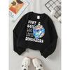 Kids Crewneck Sweatshirt, Dinosaur Boy Loves Dinosaurs Print,Daily Casual Top for Spring & Autumn