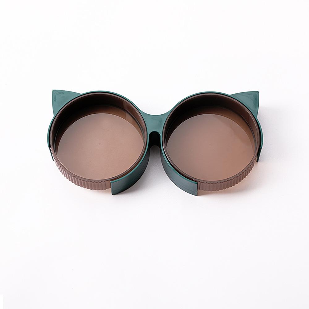 

Pet Double Bowl: Dog Bowl & Cat Bowl Set for Food & Water, Anti-Spill Feeding Bowl Water Dish, Non-Tip Pet Food Bowl Water Bowl, зелёный