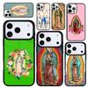 Capa Case for iPhone 17 Air 16 Pro Max 15 Plus 11 13 Mini 14 12 Back Phone Cover Virgin of Guadalupe