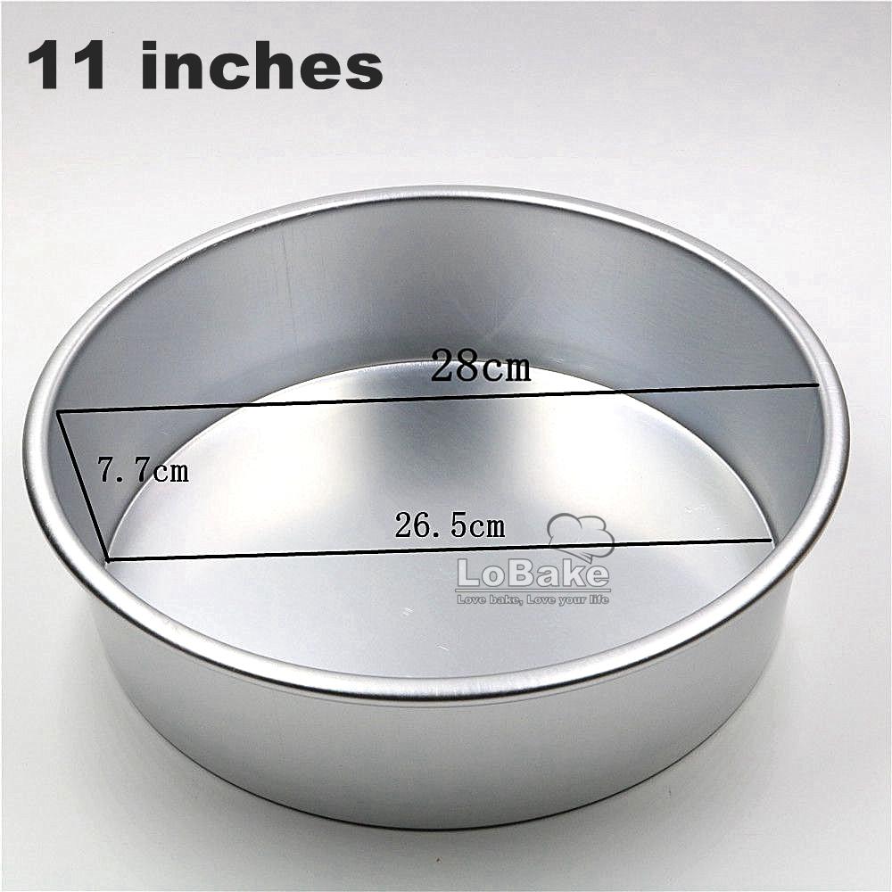 4-12 Zoll Fester Boden Einfache Runde Form Eloxieren Aluminium Metall Chiffon Kuchenform Brotform Mousseformen Pfannen DIY Backen