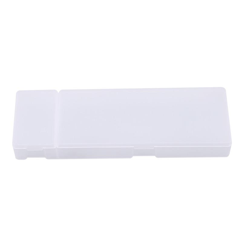 

Маленький жесткий пенал с защелкивающейся крышкой, штабелируемая пластиковая коробка для карандашей, вместительная, органайзер для школьных и офисных принадлежностей S белый