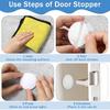 12 Pcs Door Stoppers Door Stops Wall Protector Door Knob Wall Shield White Silicone Doors Protector Round Walls Shield Cushion Doors Knob Walls