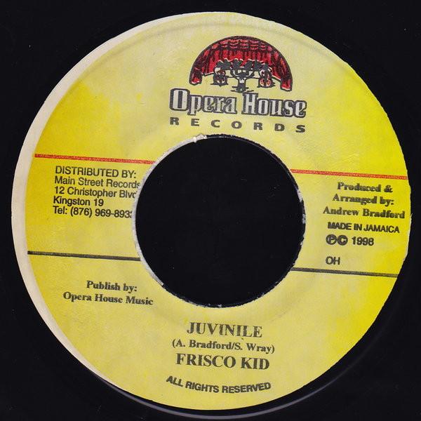 

7inch Record FRISCO KID Juvinile NONE Opera House 1998 Jamaica Reggae Ska Dub Used