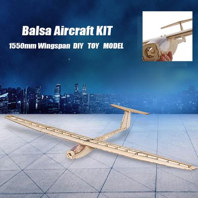 Dans Kanatları Hobi F1501 Balsa RC Uçak Planör 1550mm Kanat Açıklığı Uçak DIY KITI