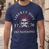 Patriotic Skull Statue of Liberty T-Shirt, 1776 Vintage USA Freedom Apparel