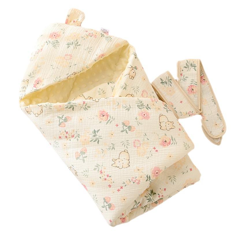 Baby Quilt Delivery Room Newborn Baby Bean Velvet Quilt Newborn Supplies Floral Blanket Spring And Autumn Thin Style