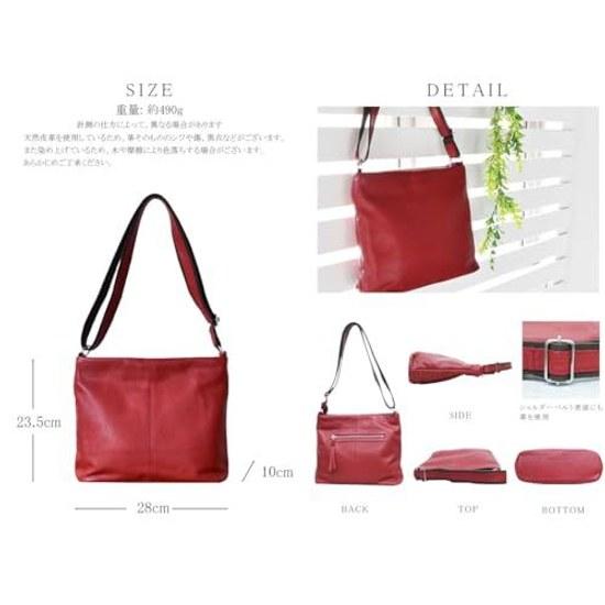 Everett genuine leather shoulder bag women made Japan cowhide A5 compatible holds 500ml crossbody carry lightweight front pocket everyday use travel