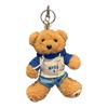 6 Inch Plush Bear Keychain Cartoon Bear Bag Charm Cute Stuffed Animal Keyring for Backpack Handbag Keys Hanging Accessories