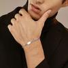 Initials Bracelets for Men Women Couple,Alphabet A-Z 26 Letter Stainless Steel Chain Link Wristband,Valentine's Day Gift for BBF