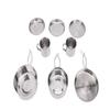 8 Pcs 3-4 Person Cookware Set Stainless Steel Backpacking Cooking Pot Camping Mess Kit  Outdoor
