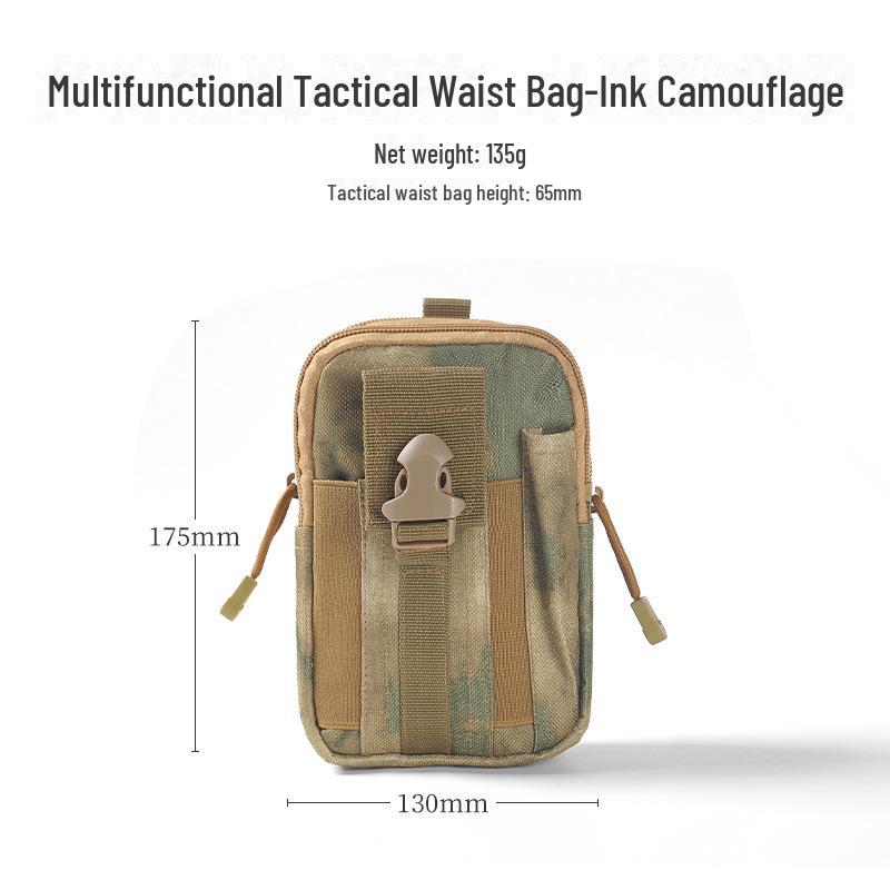 Men's Waterproof Tactical Waist Bag for 5.5/6-inch Phones - Multi-Function Outdoor Running Belt Bag