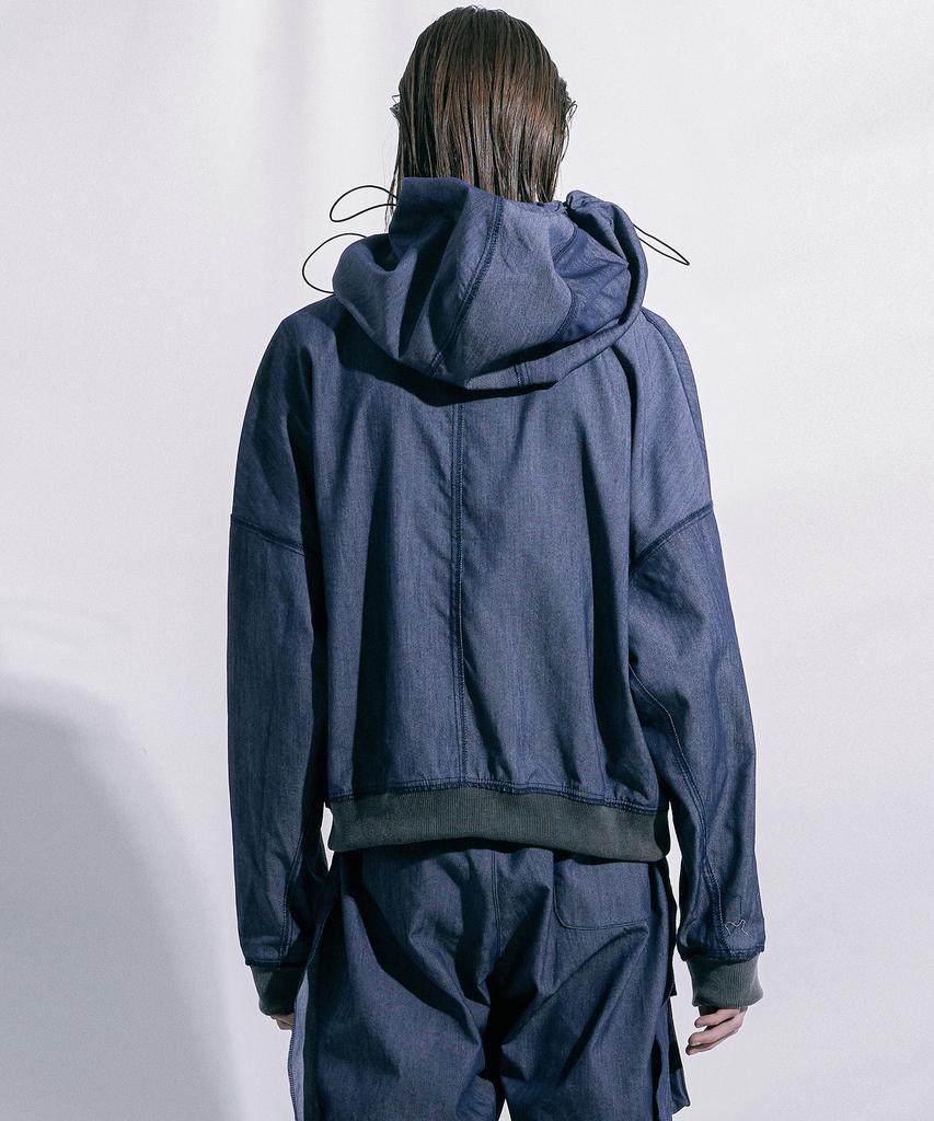 3D Pocket Hoodie Denim