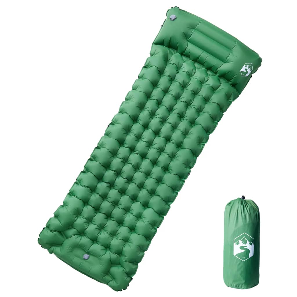 Self Inflating Sleeping Pad with Pillow Green